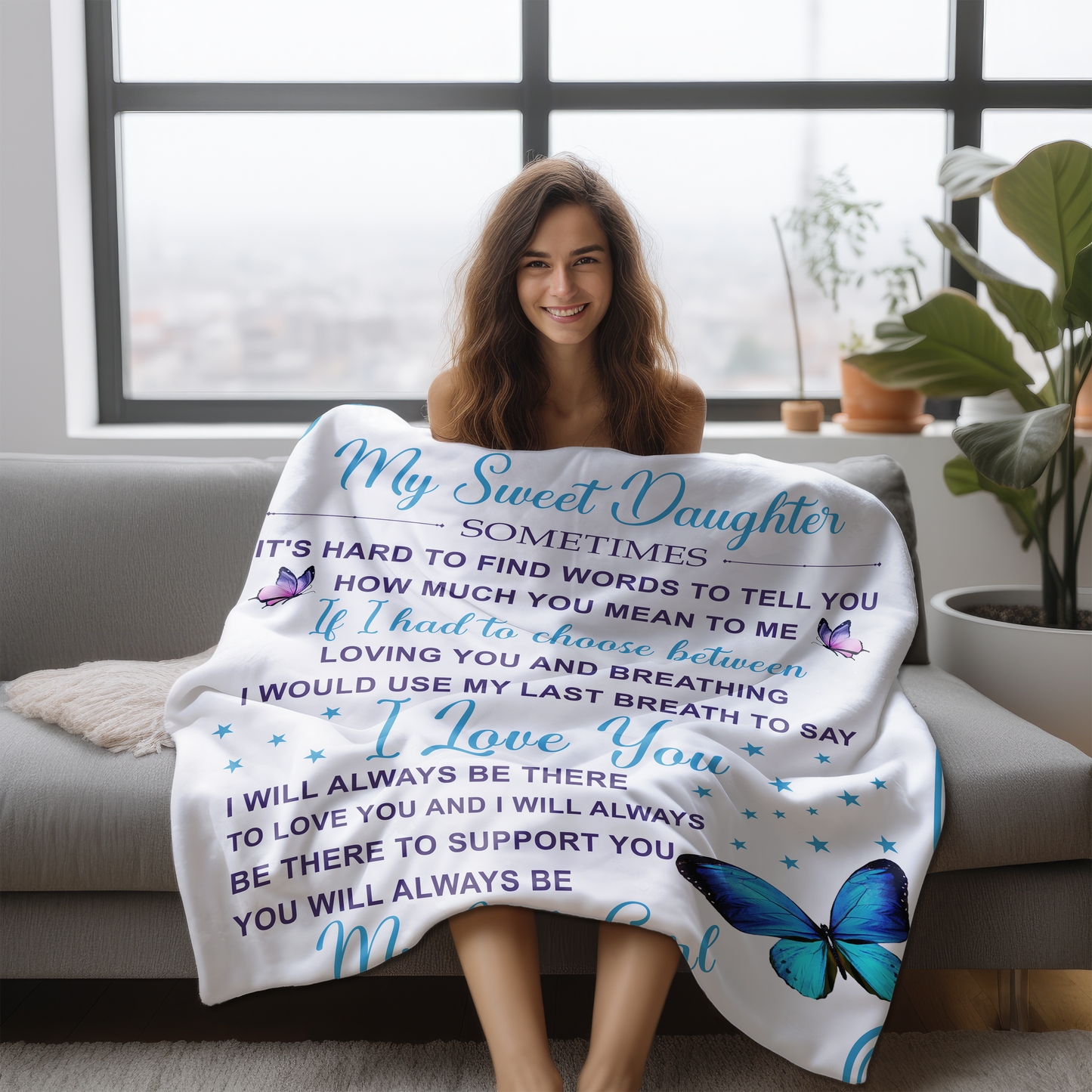 To My Sweet Daughter | Fleece Blanket