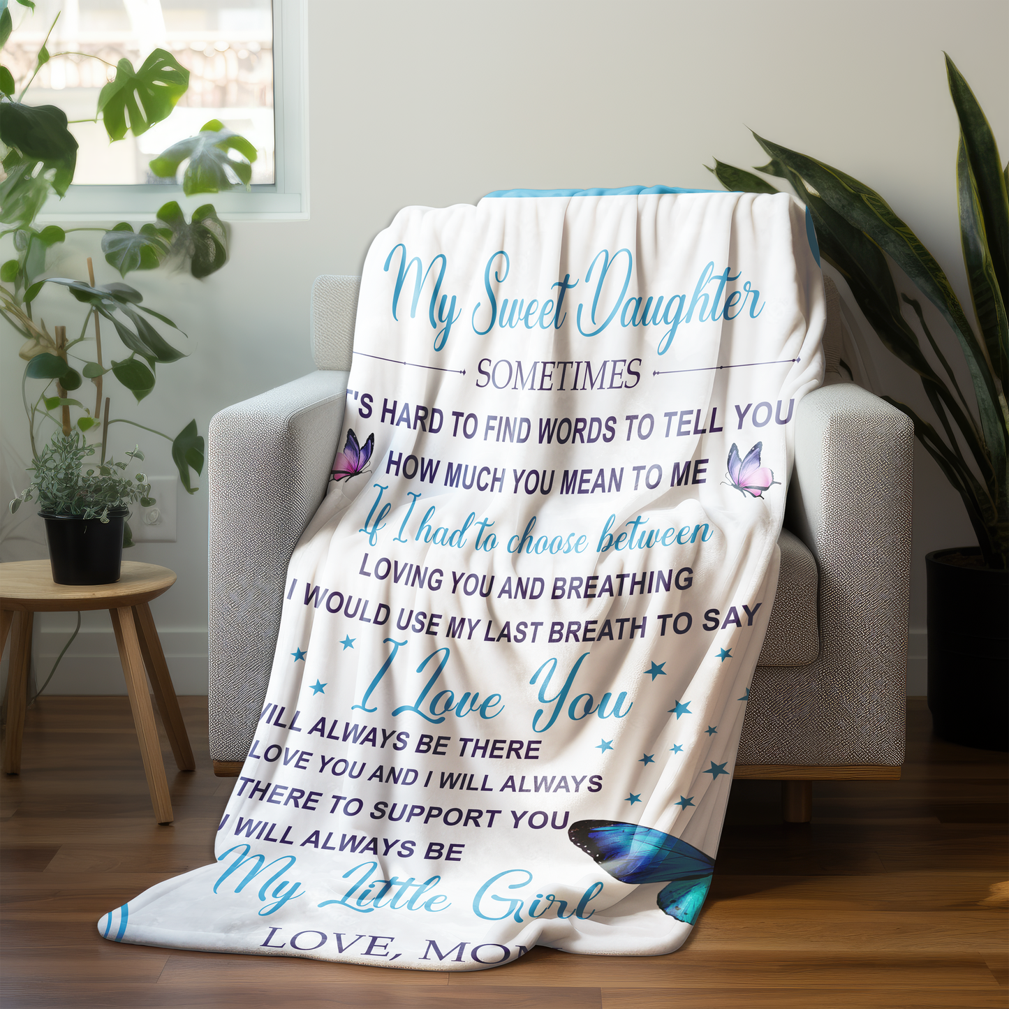 To My Sweet Daughter | Fleece Blanket